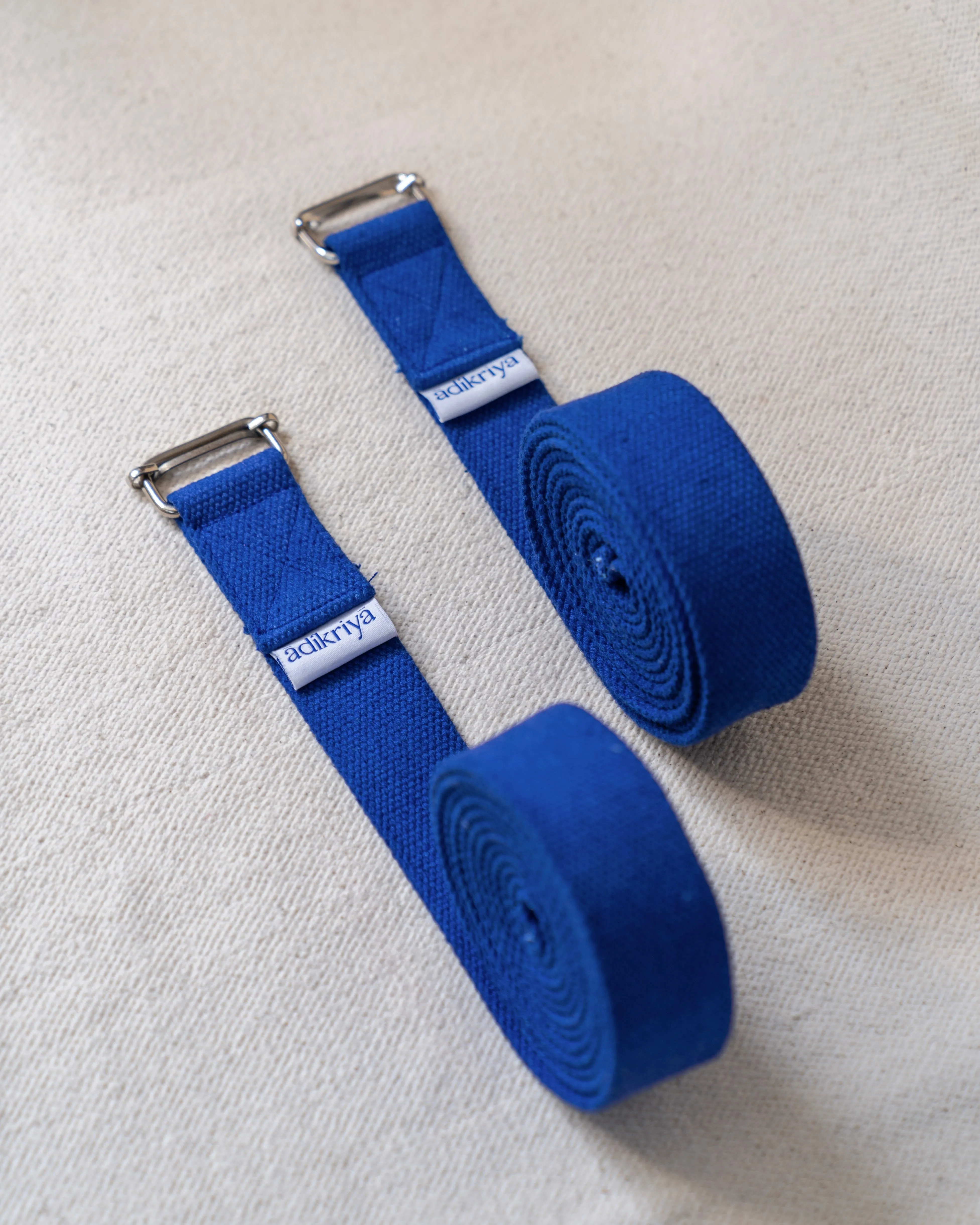 100% Organic Cotton Yoga Strap - Blue