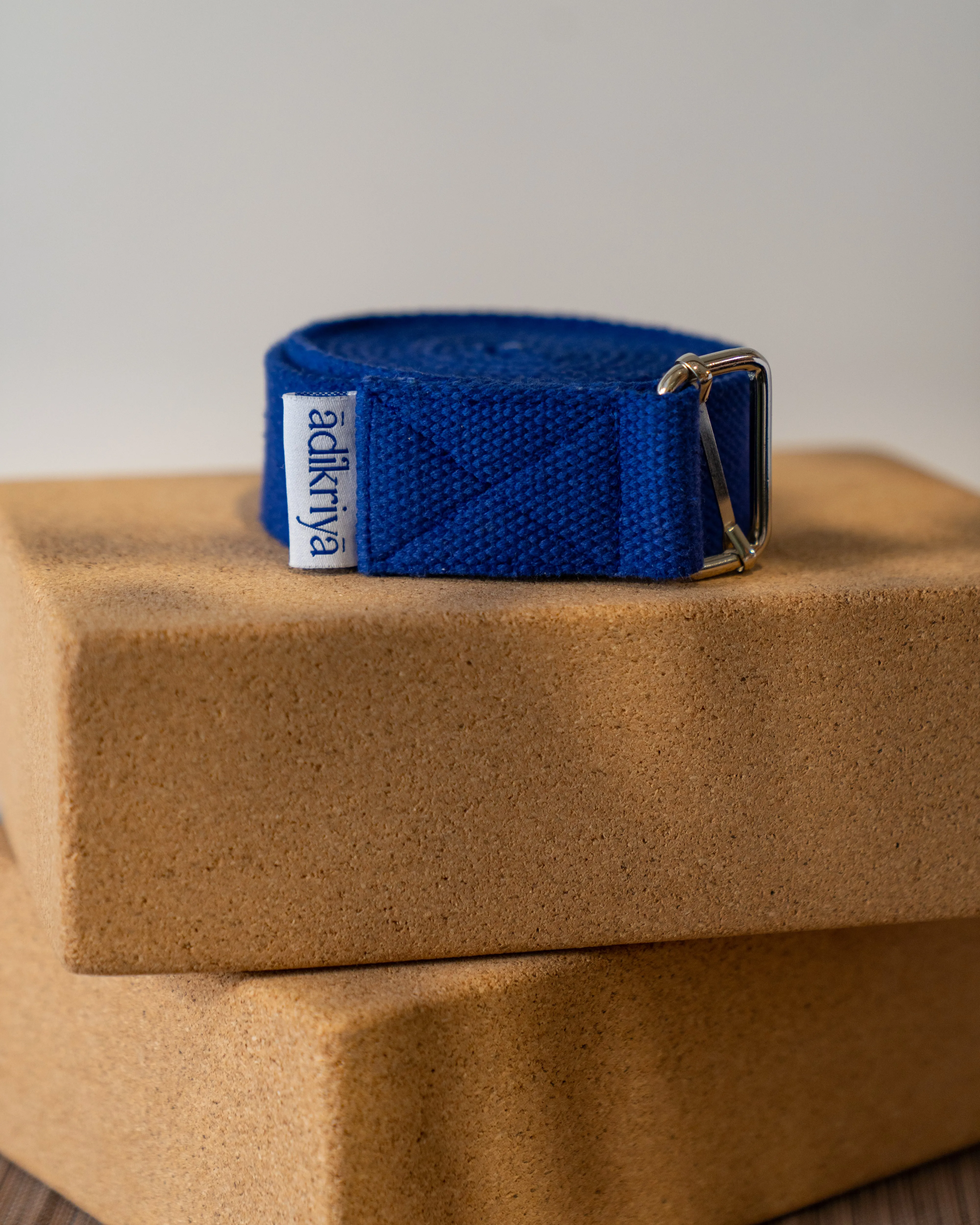 100% Organic Cotton Yoga Strap - Blue