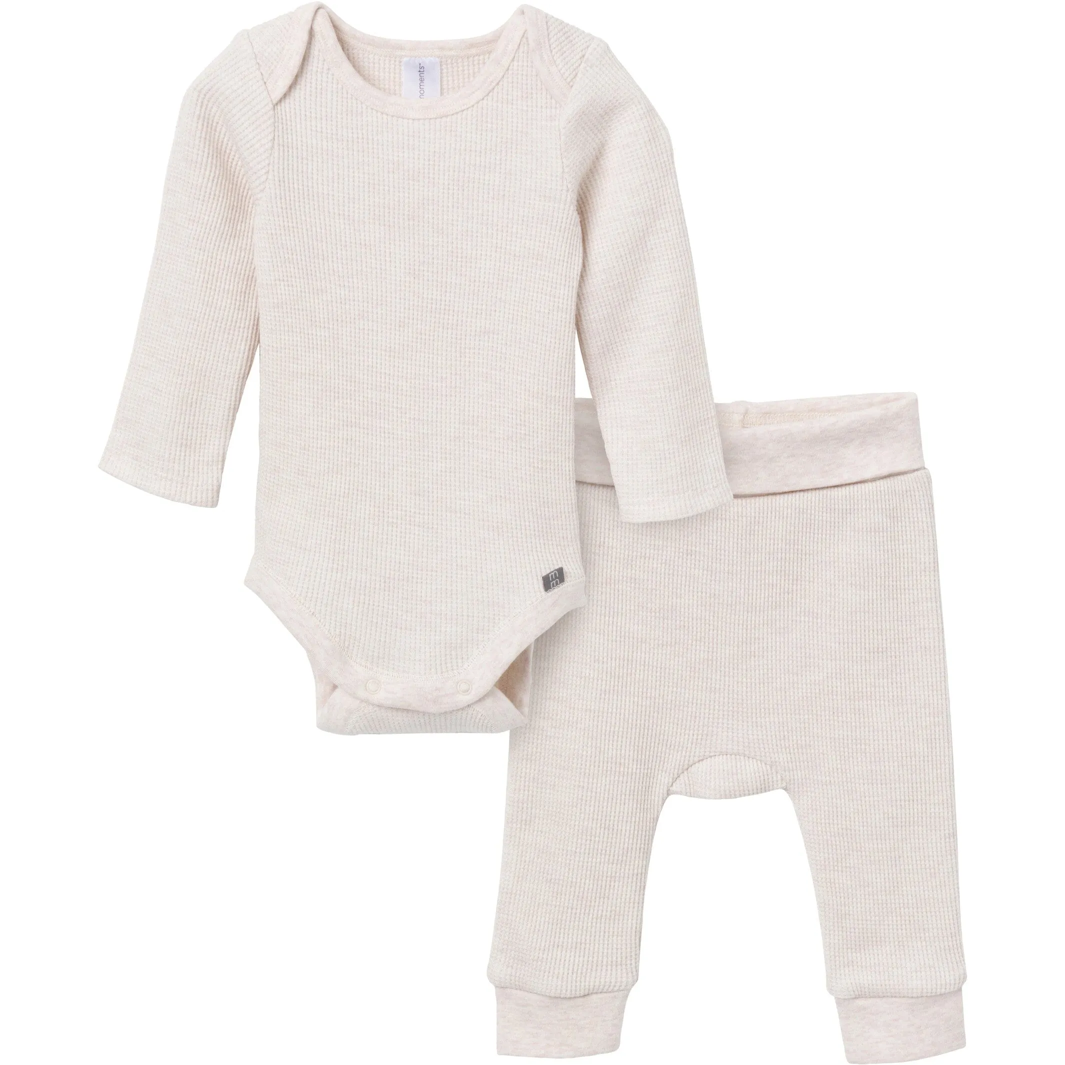 2-Piece Baby Neutral Oatmeal Heather Bodysuit and Pant Set