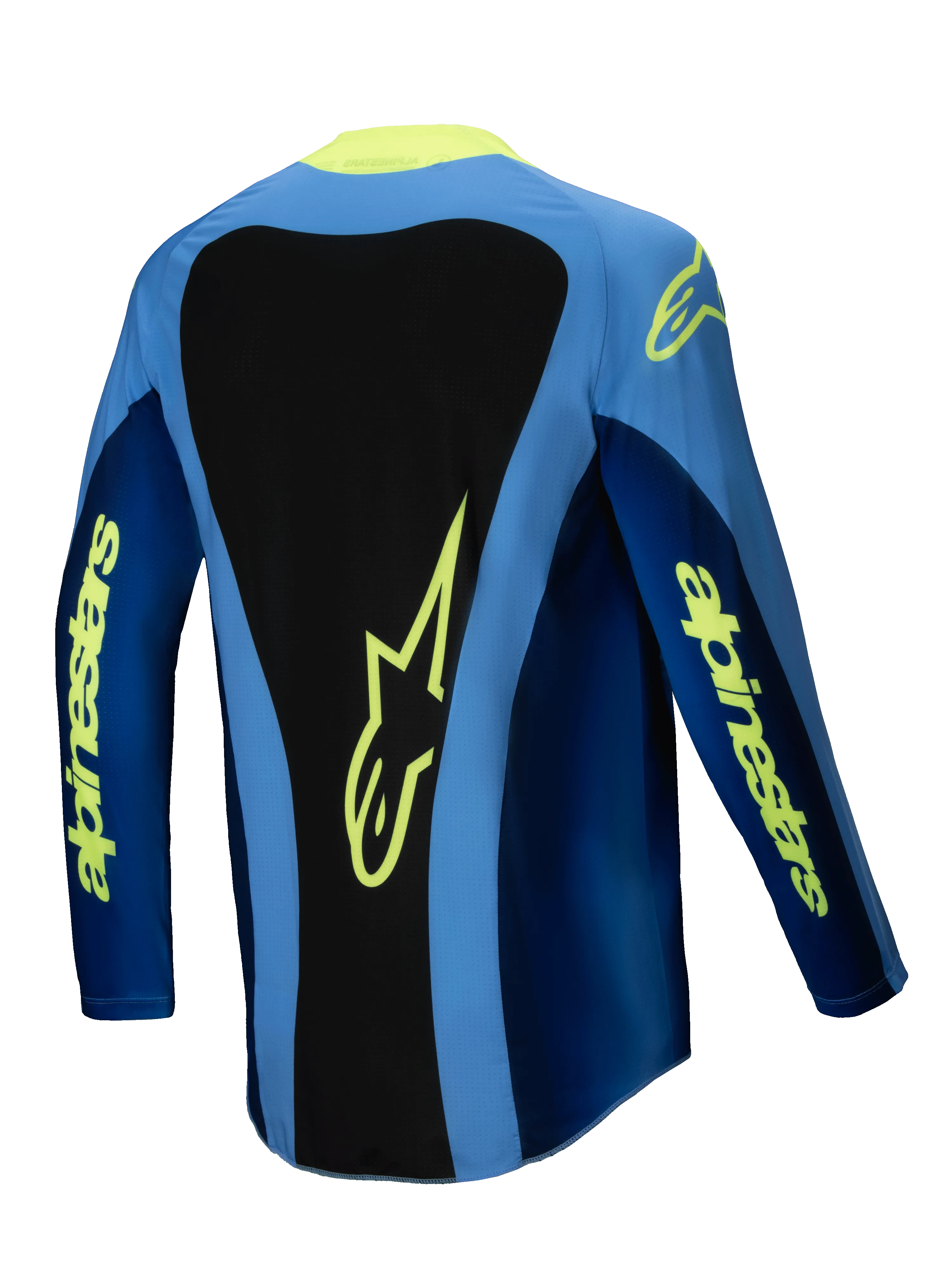 2025 Alpinestars Techstar Melt Jersey Yellow Fluo Blue