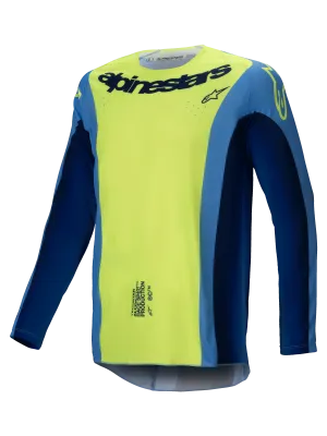 2025 Alpinestars Techstar Melt Jersey Yellow Fluo Blue