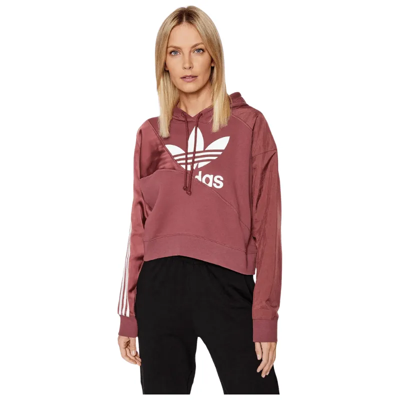 Adidas Womens Burgundy Pullover Hoodie