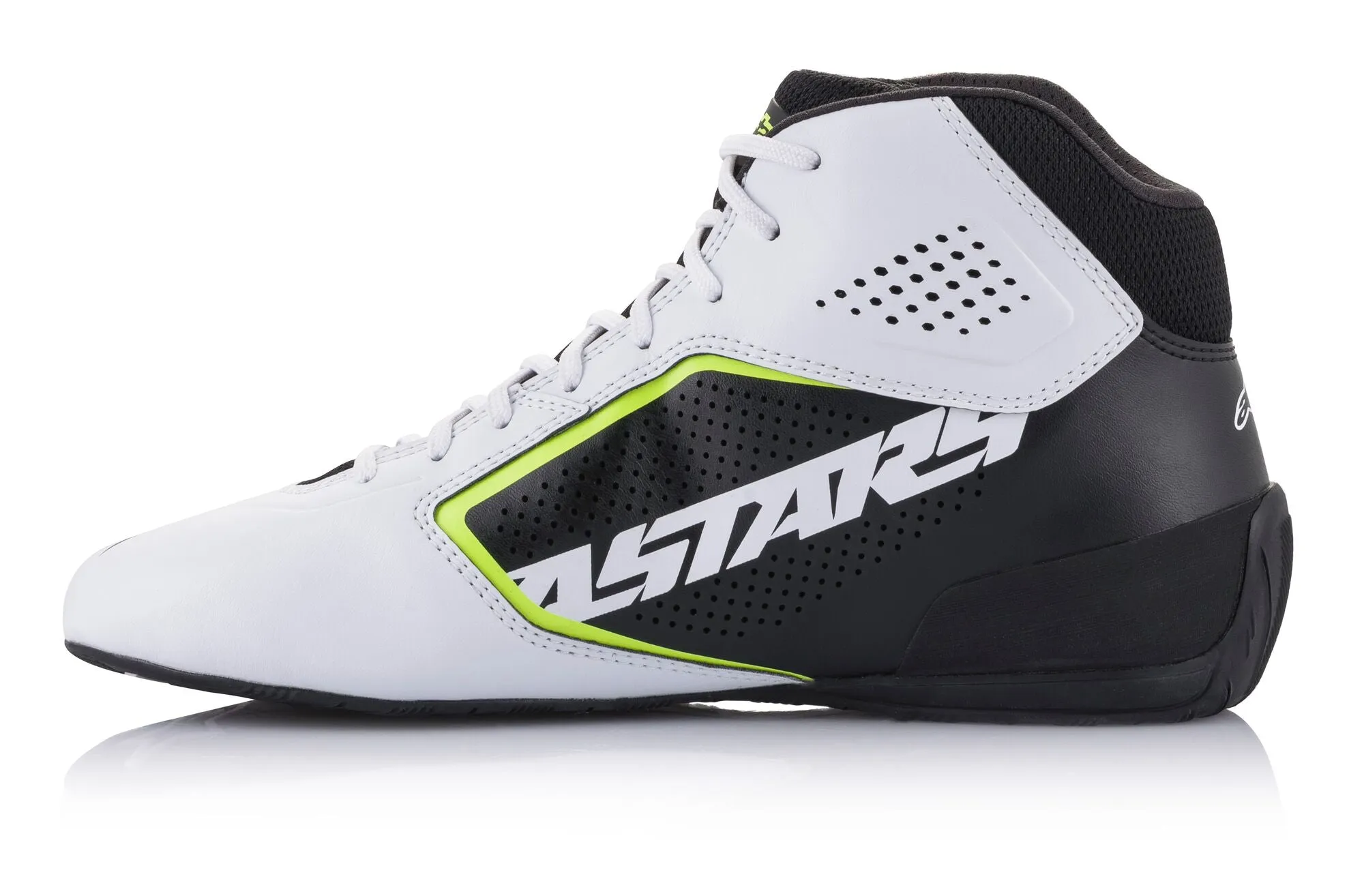 ALPINESTARS 2711521_215_12,5 Karting shoes TECH-1 K START V2, white/black/yellow fluo, Size 46