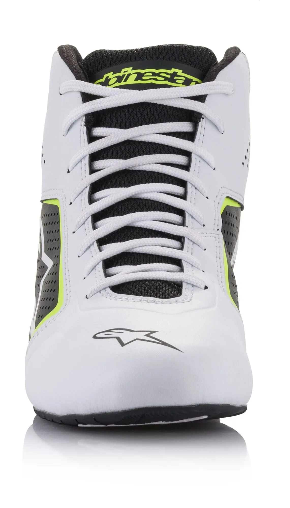 ALPINESTARS 2711521_215_12,5 Karting shoes TECH-1 K START V2, white/black/yellow fluo, Size 46