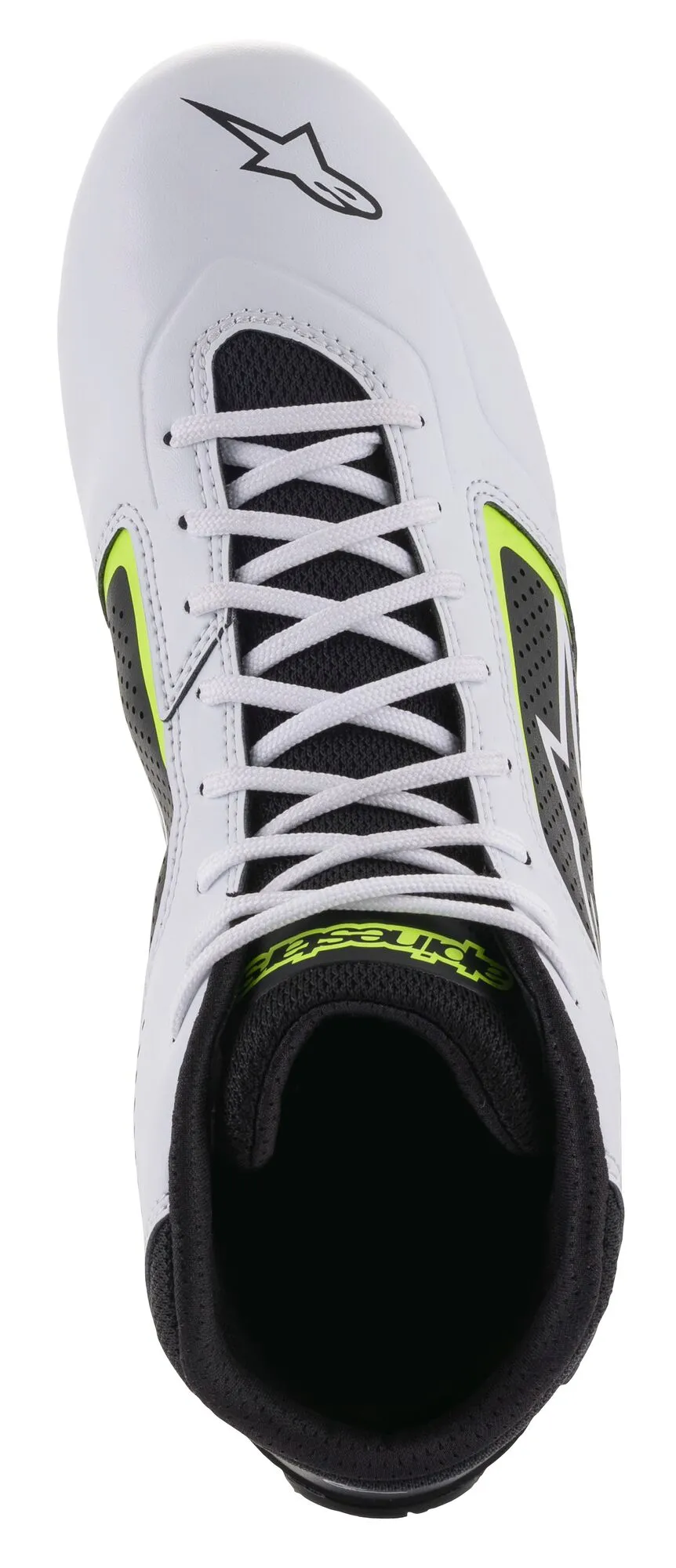 ALPINESTARS 2711521_215_12,5 Karting shoes TECH-1 K START V2, white/black/yellow fluo, Size 46