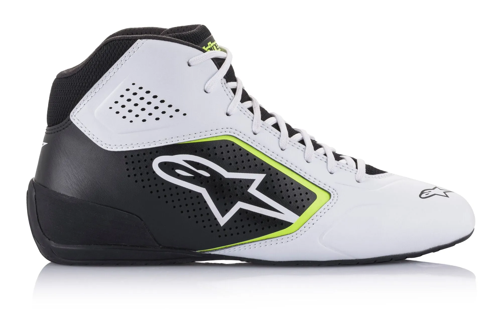 ALPINESTARS 2711521_215_9 Karting shoes TECH-1 K START V2, white/black/yellow fluo, Size 42