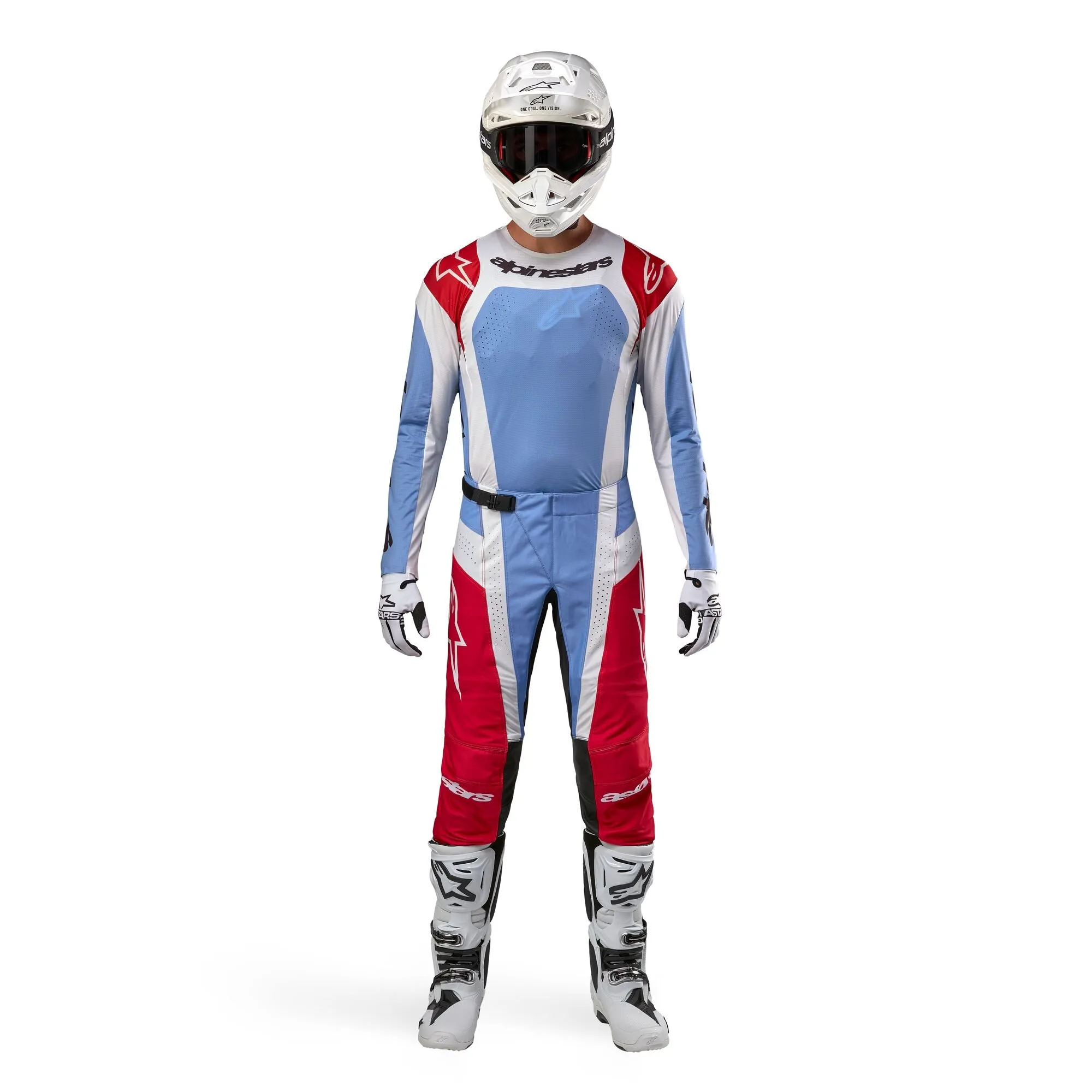 Alpinestars Techstar Ocuri Light Blue Mars Red White Combo