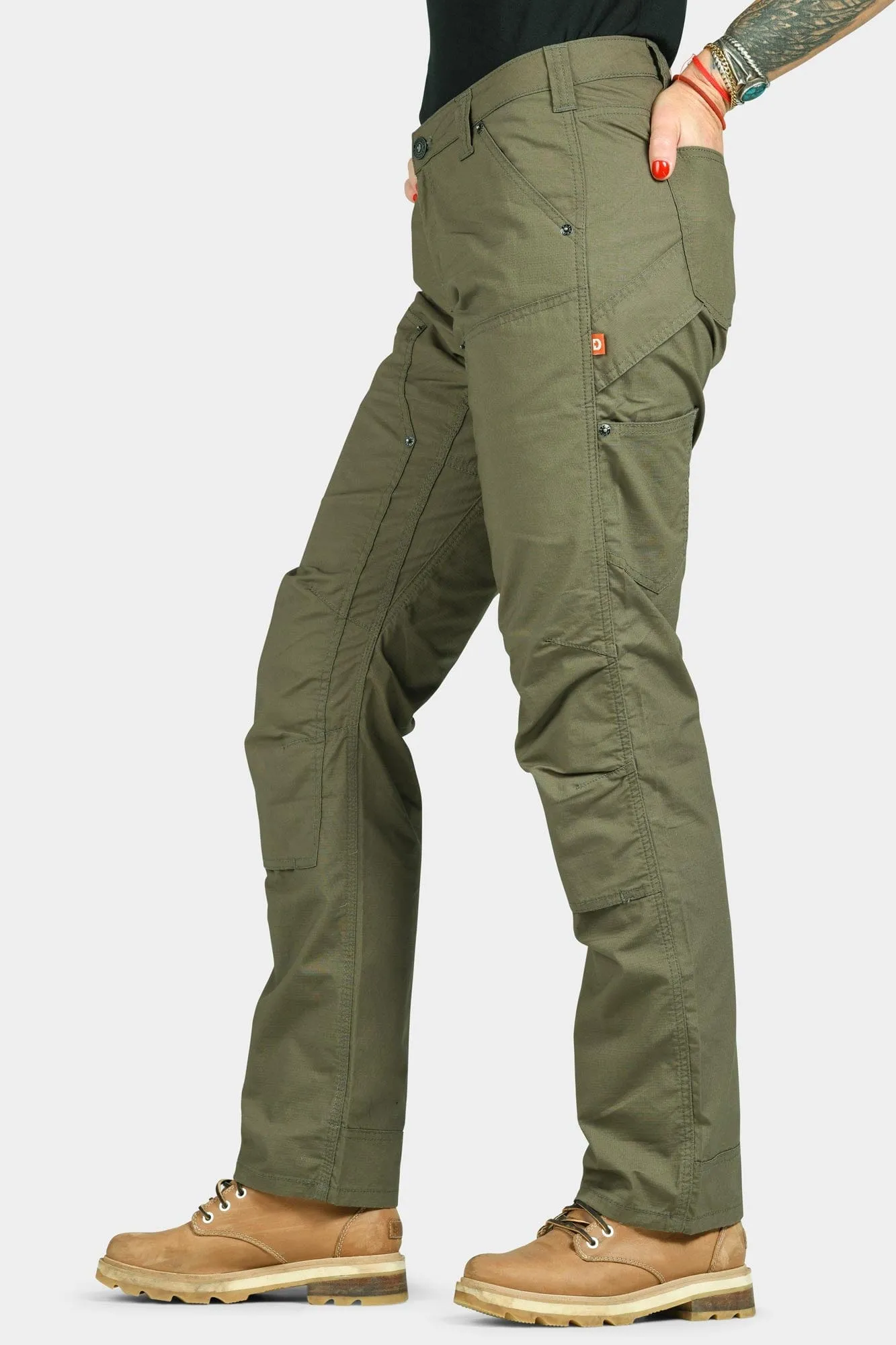 Anna Ultra Light Trail Pant in Kelp Green Ripstop