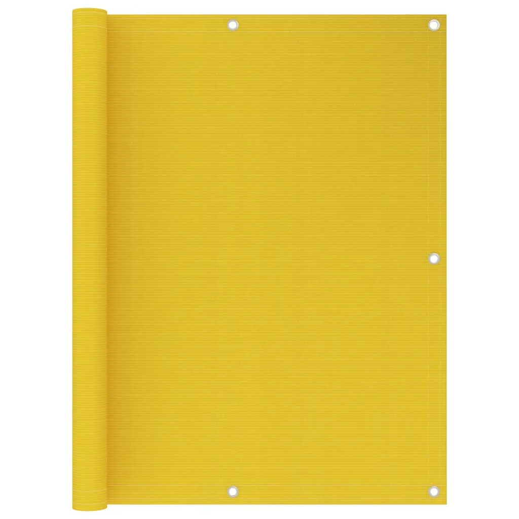 Balcony Screen Yellow 120x600 cm HDPE