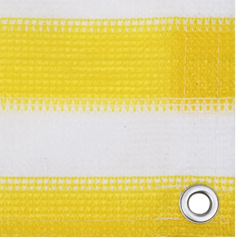 Balcony Screen Yellow and White 120x500 cm HDPE