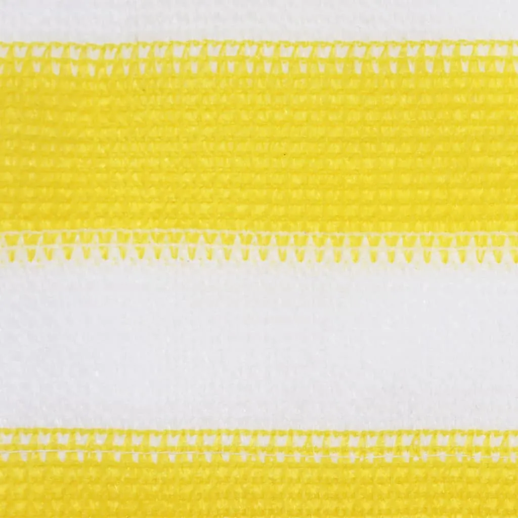 Balcony Screen Yellow and White 90x300 cm HDPE