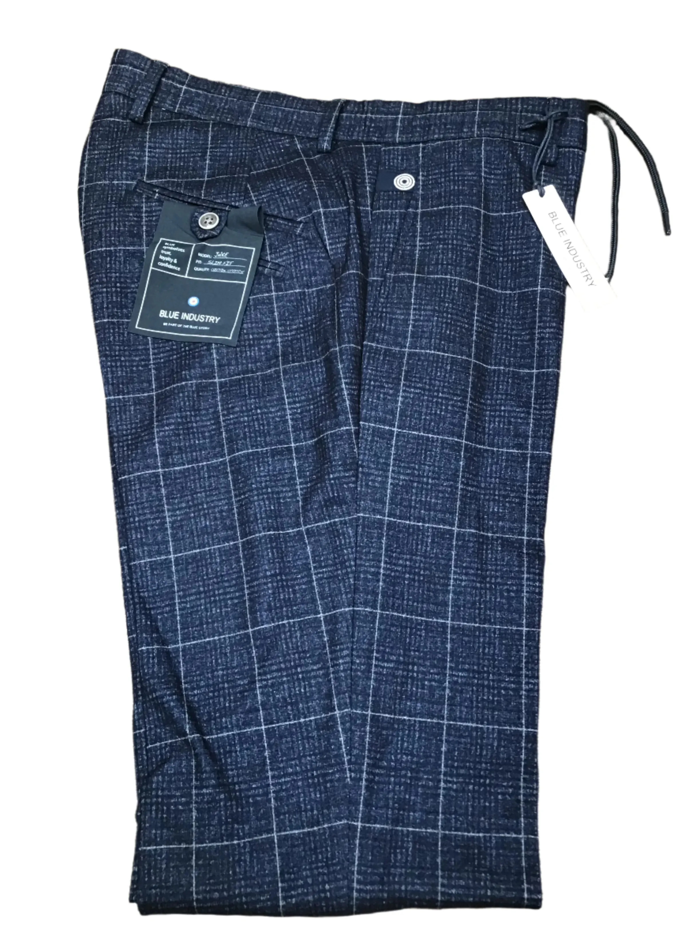 BLUE INDUSTRY Jake Pant Navy Check