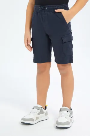 Boys Navy Cargo Shorts