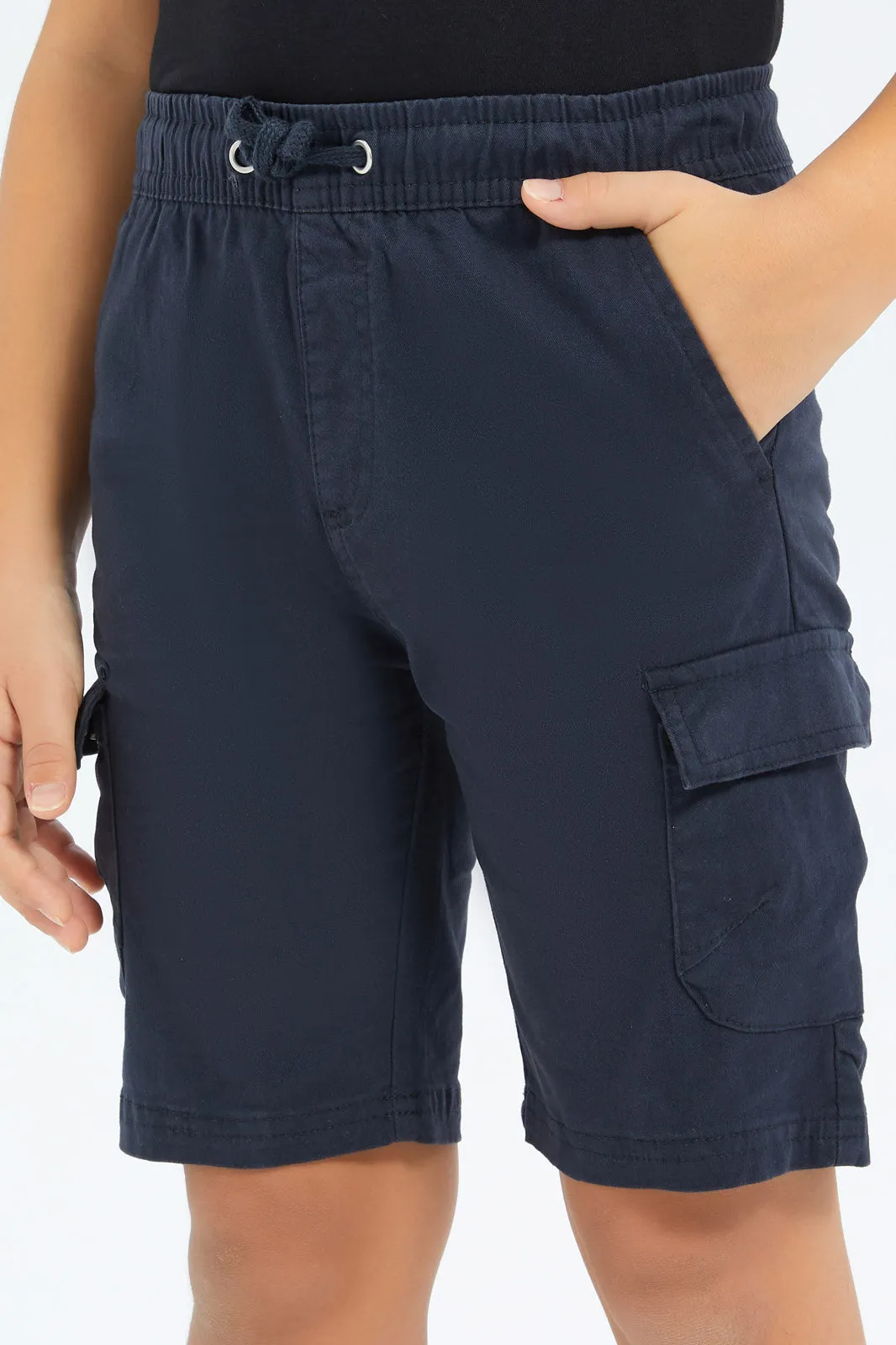 Boys Navy Cargo Shorts