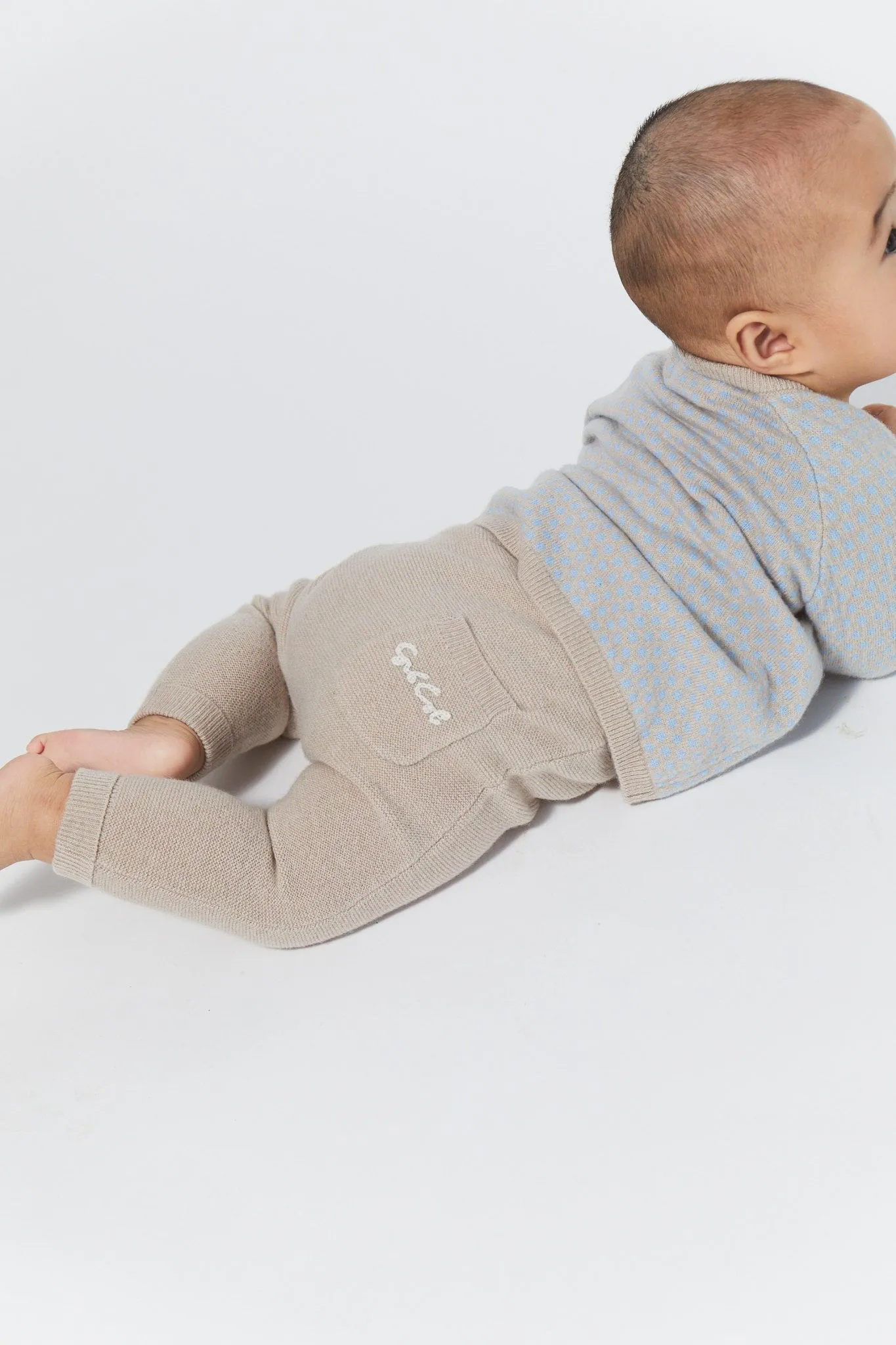 CASHMERE CLASSIC BABY PANT - BEIGE