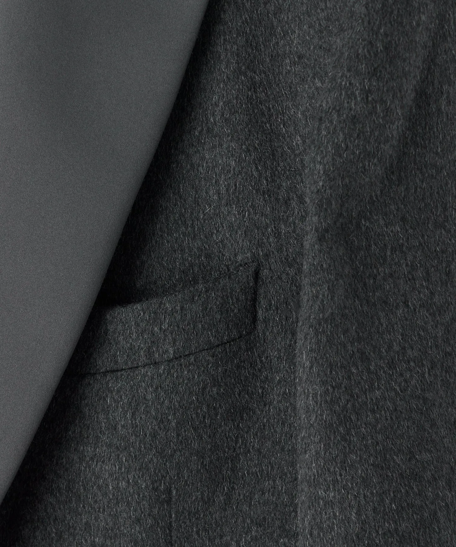 Cashmere Peak Lapel Tuxedo Jacket in Grey