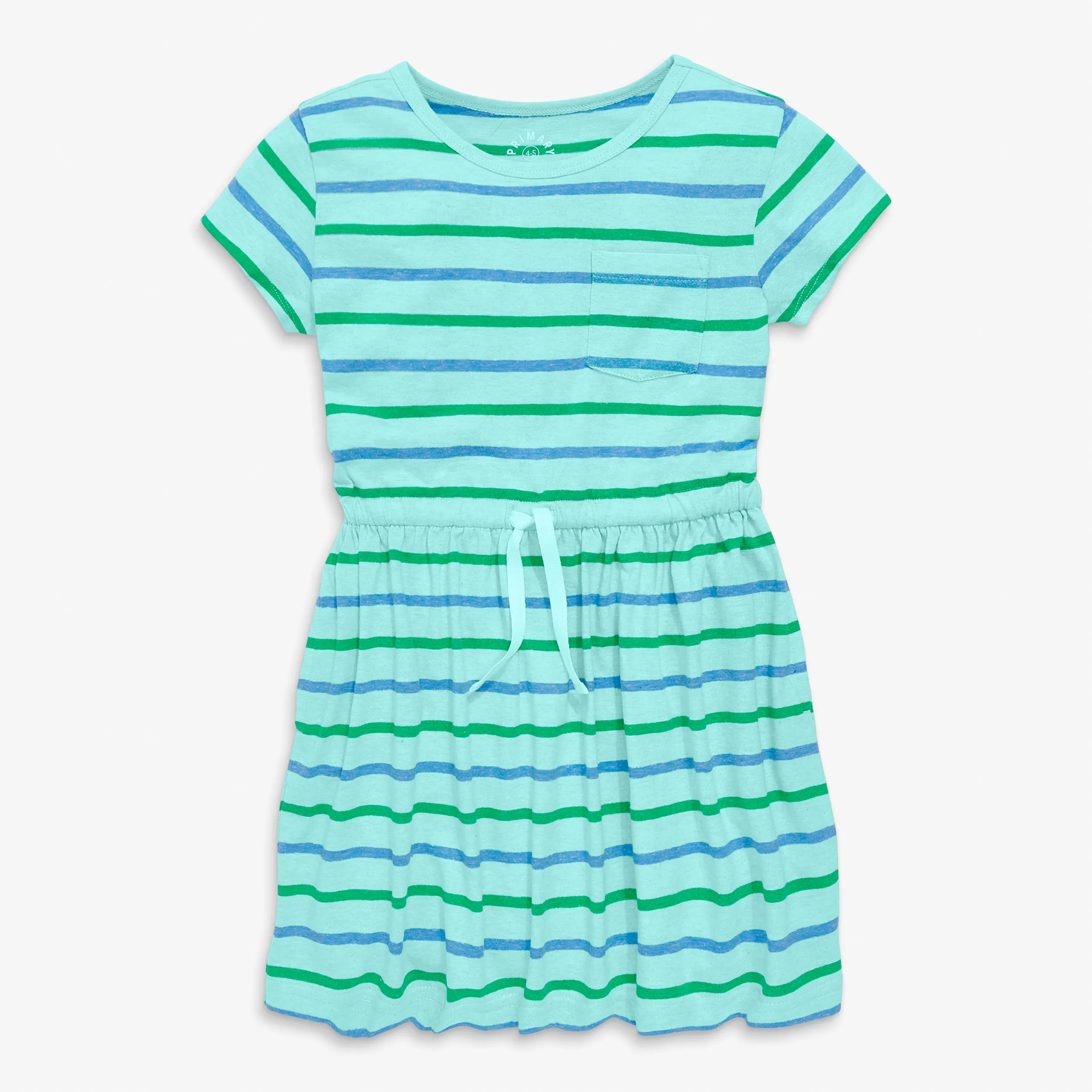 Clearance drawstring dress in heathered stripe