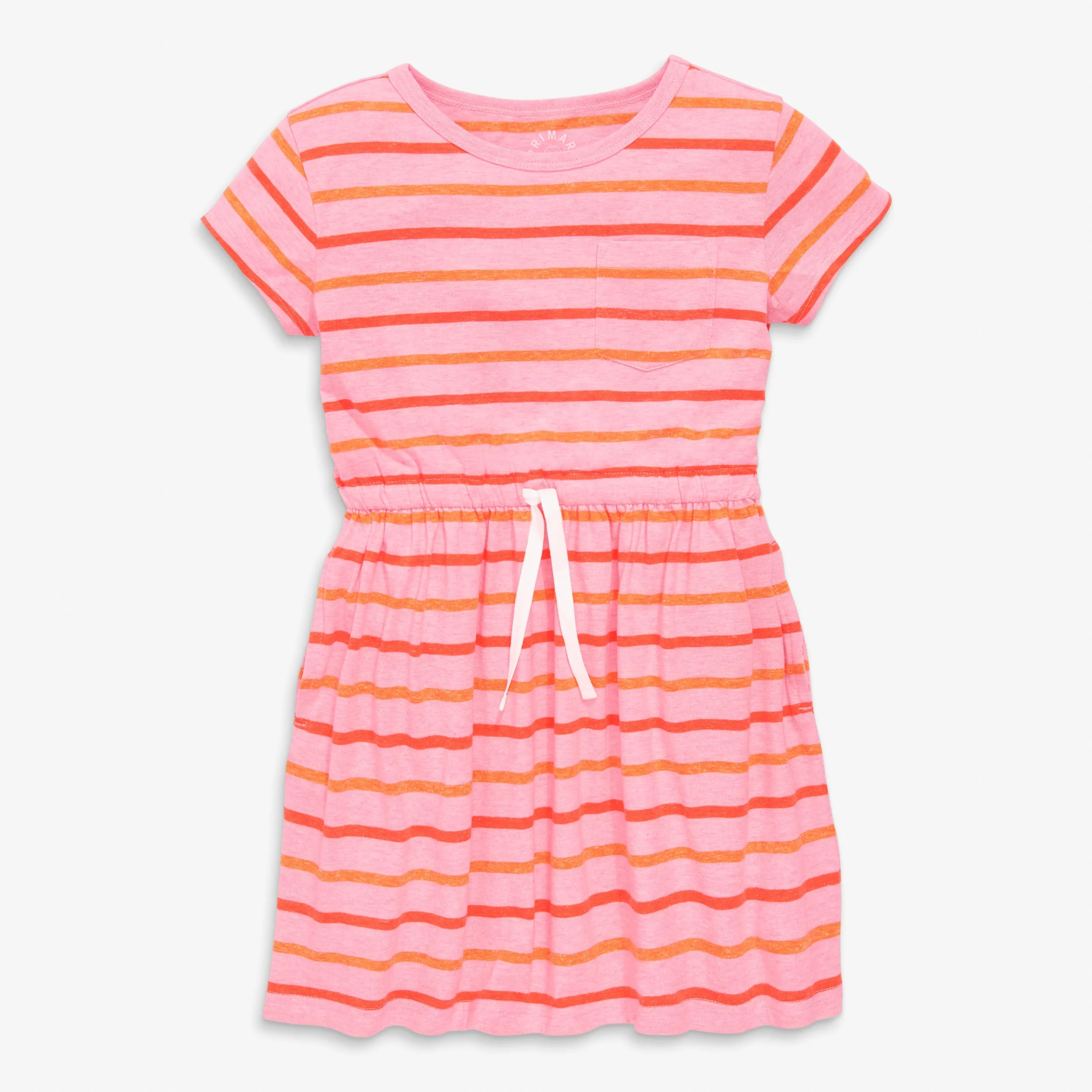 Clearance drawstring dress in heathered stripe