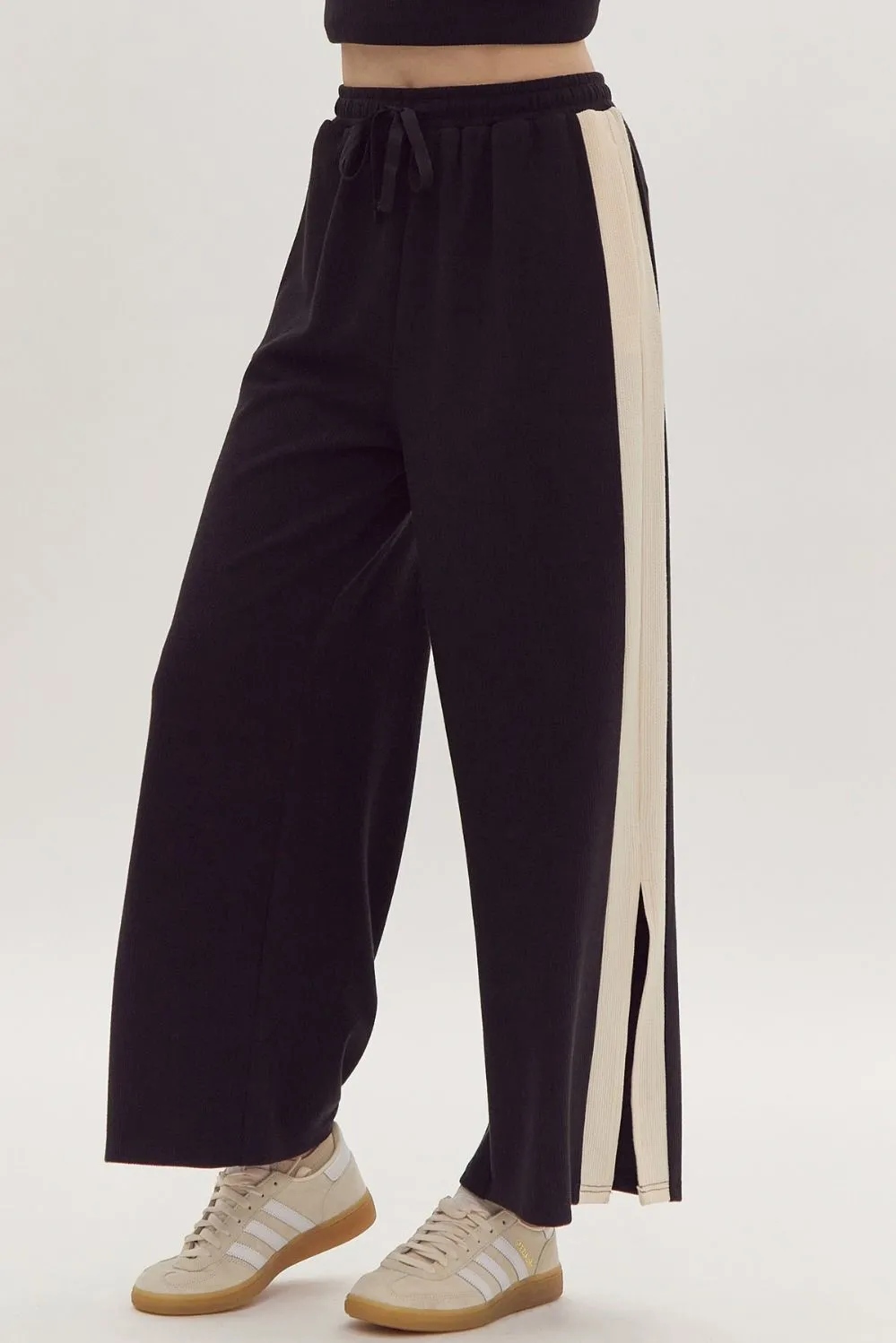 Cozy Chic Set Pants - Black *Regular & Curvy*