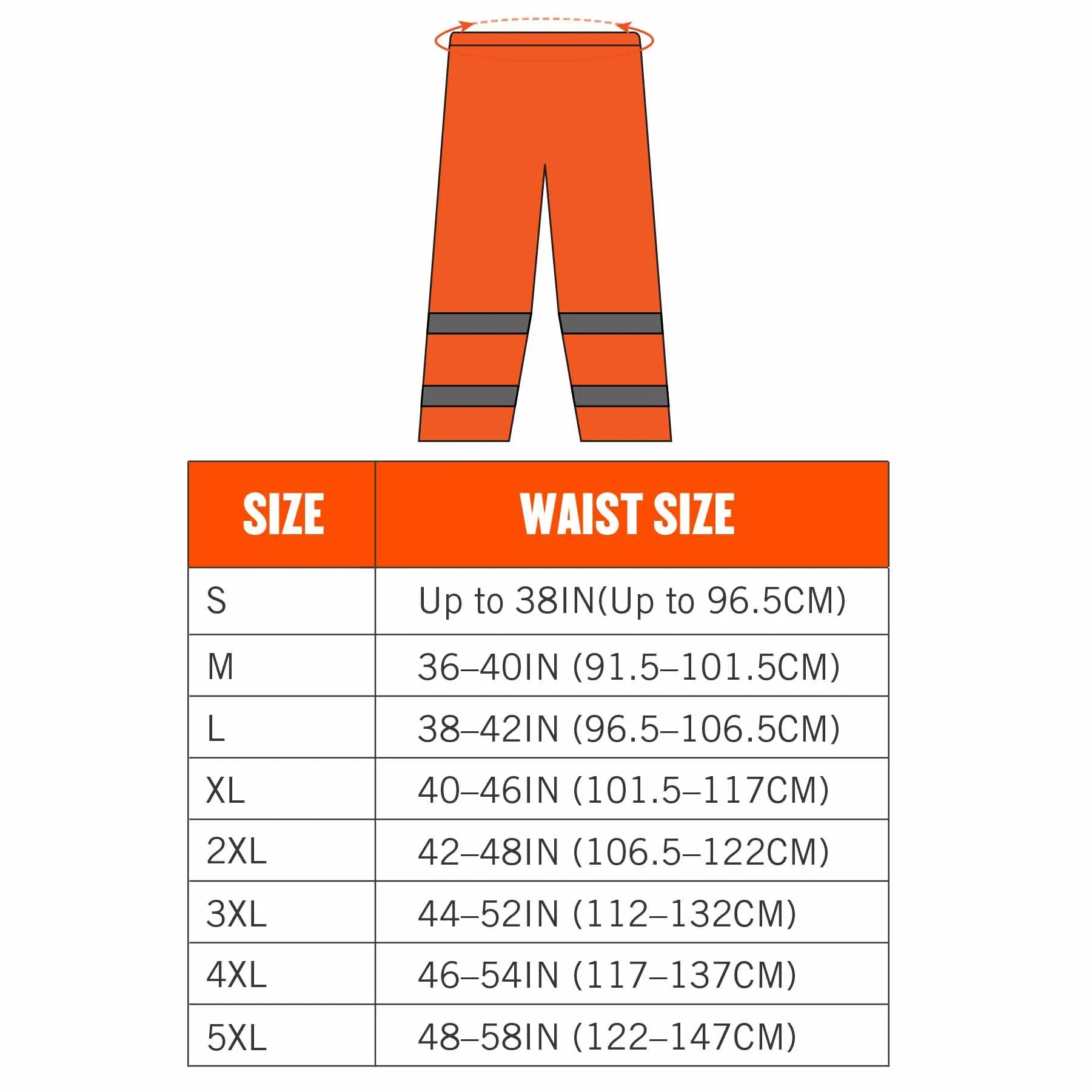 Ergodyne 25447 8916 3XL Orange Class E Lightweight Hi-Vis Rain Pants