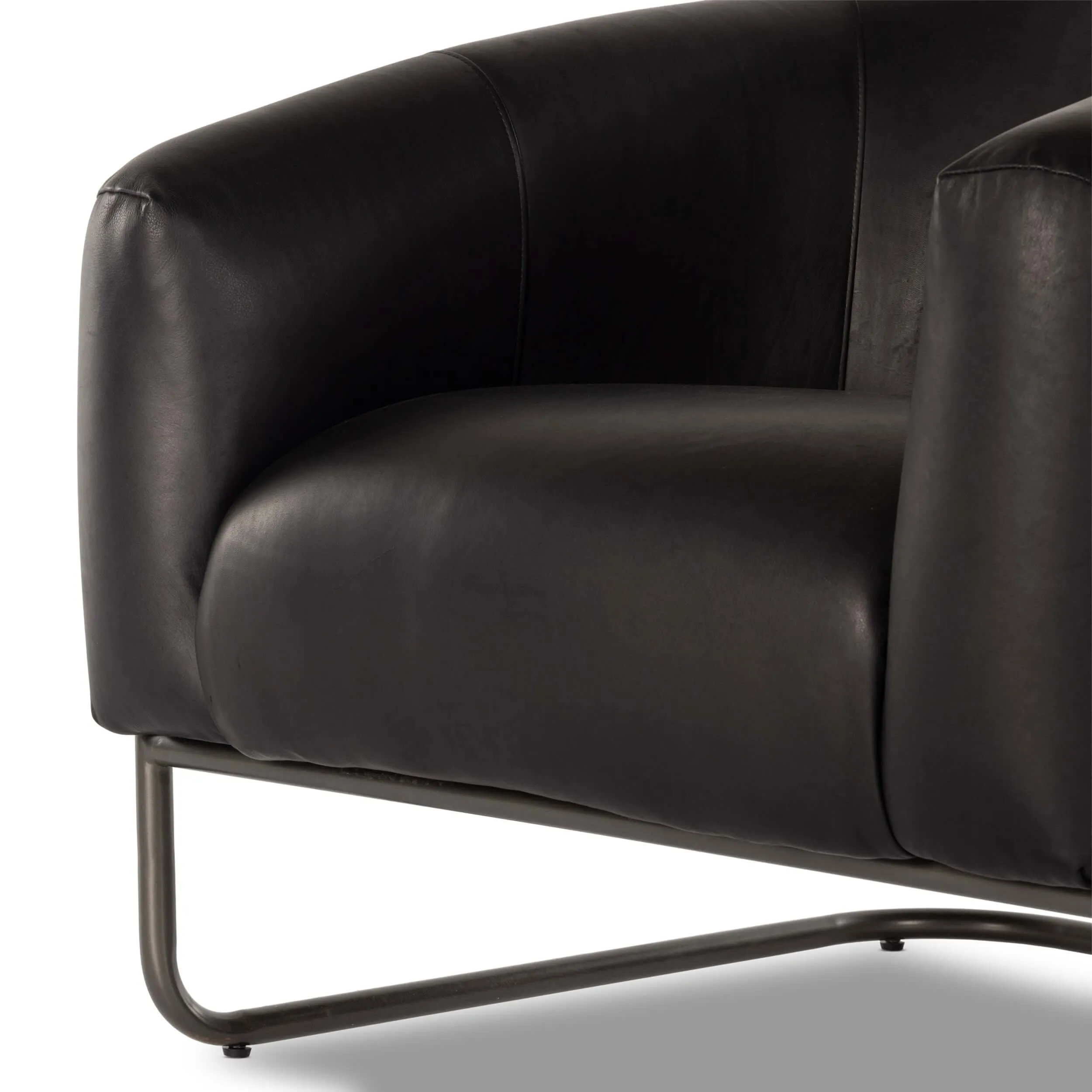 Etta Leather Chair, Heirloom Black