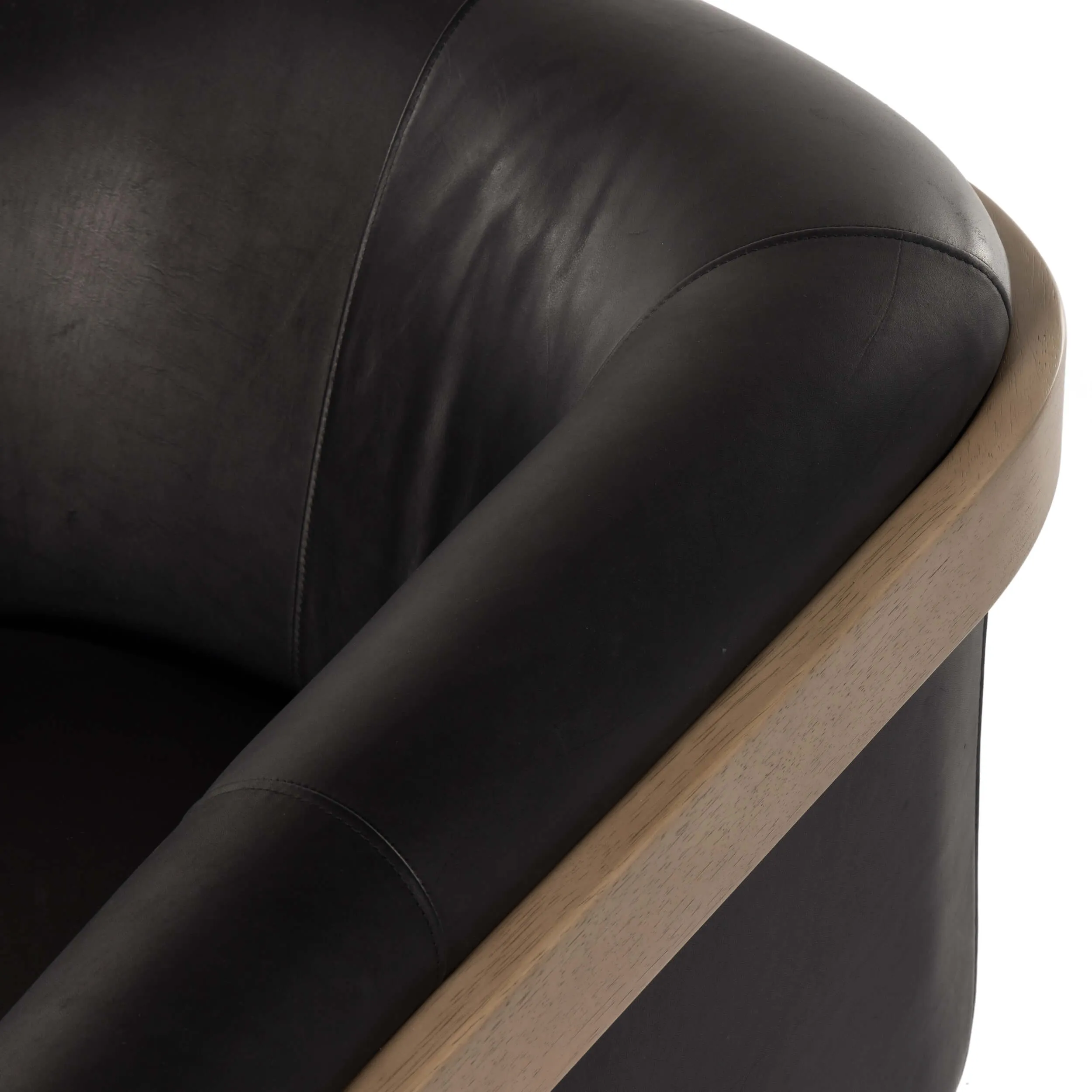 Etta Leather Chair, Heirloom Black