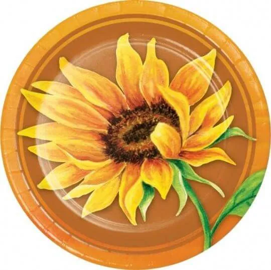 Fall Sunflower - 7" Lunch Plates (8ct)