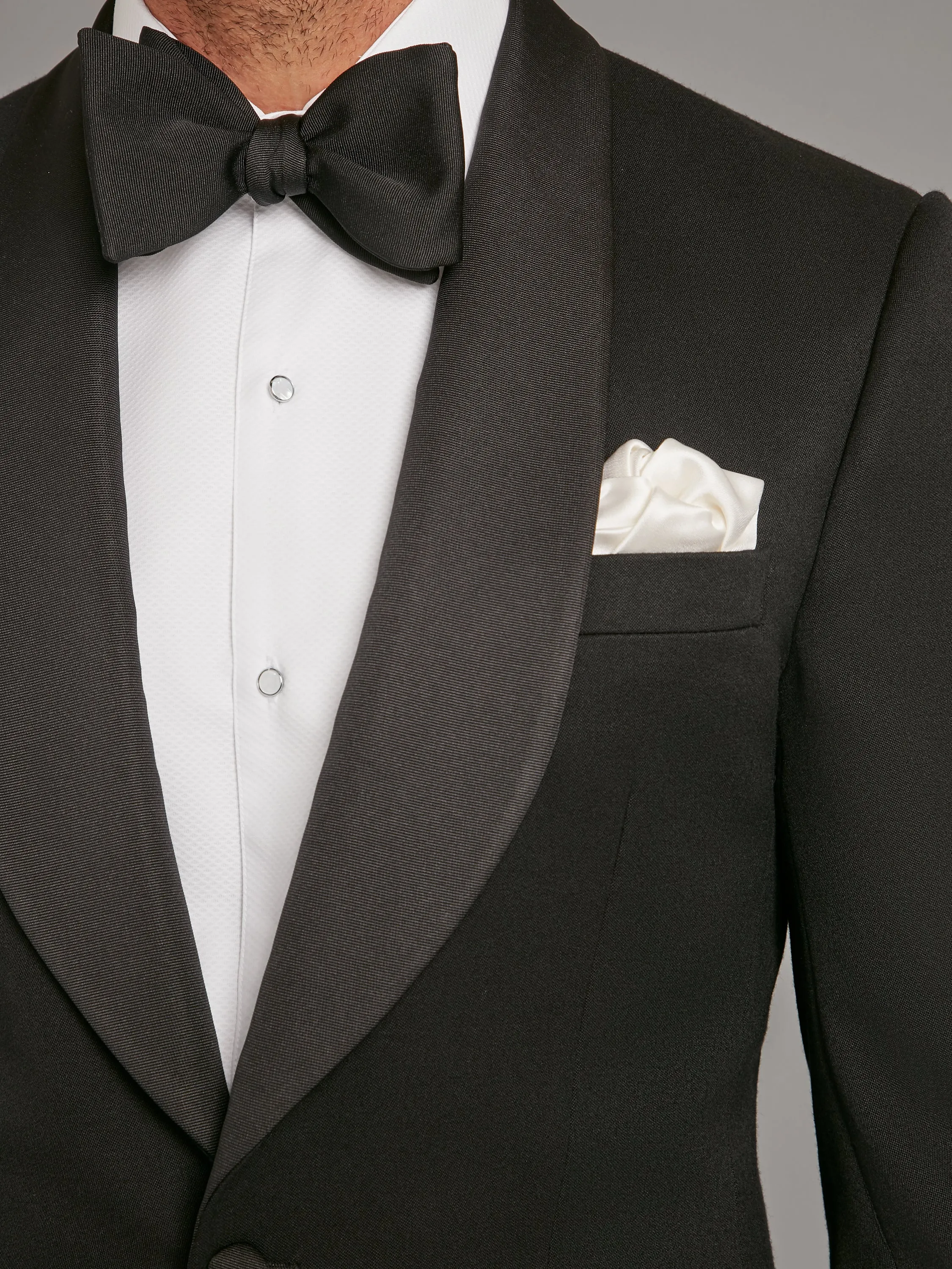 Heavyweight Tuxedo Suit - Shawl Collar - Black