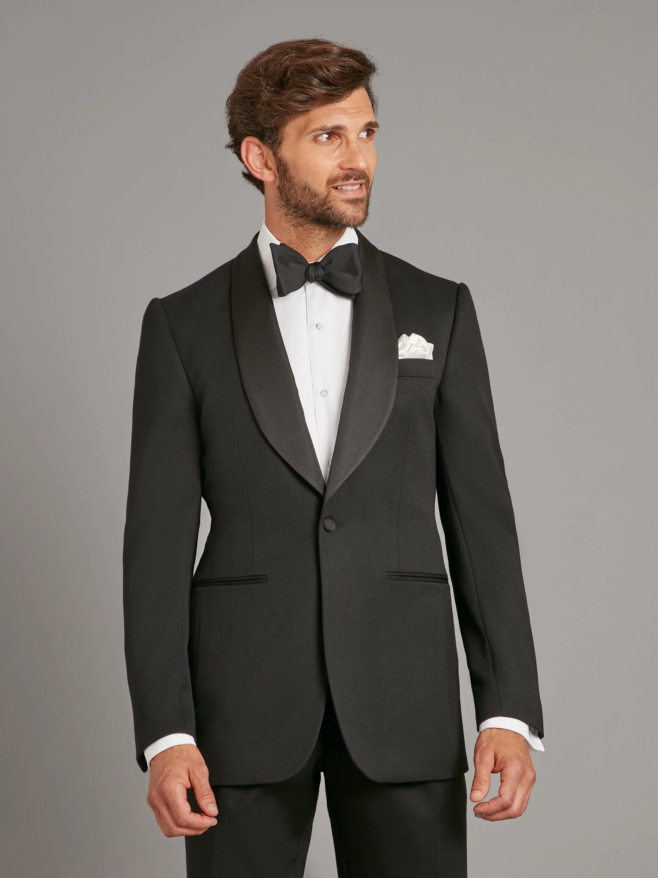 Heavyweight Tuxedo Suit - Shawl Collar - Black