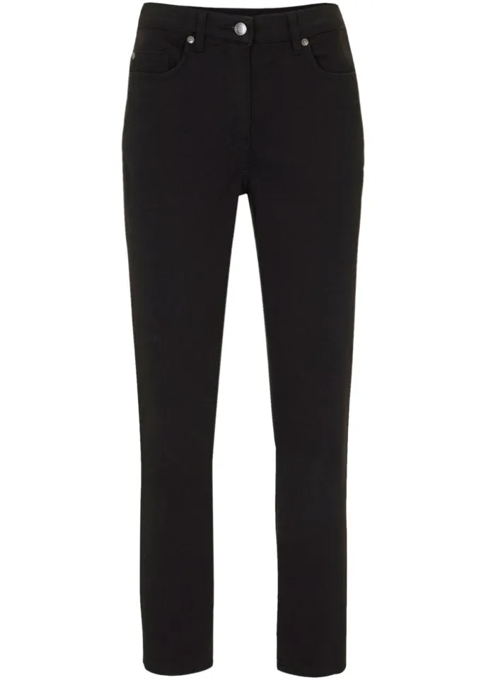 High-waisted trousers 7/8 Bpc Bonprix Collection, black