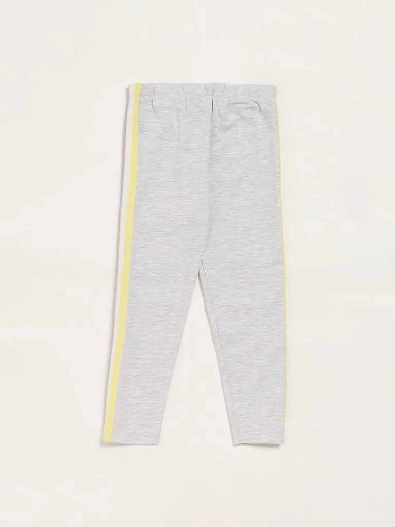 HOP Kids Grey Striped Leggings