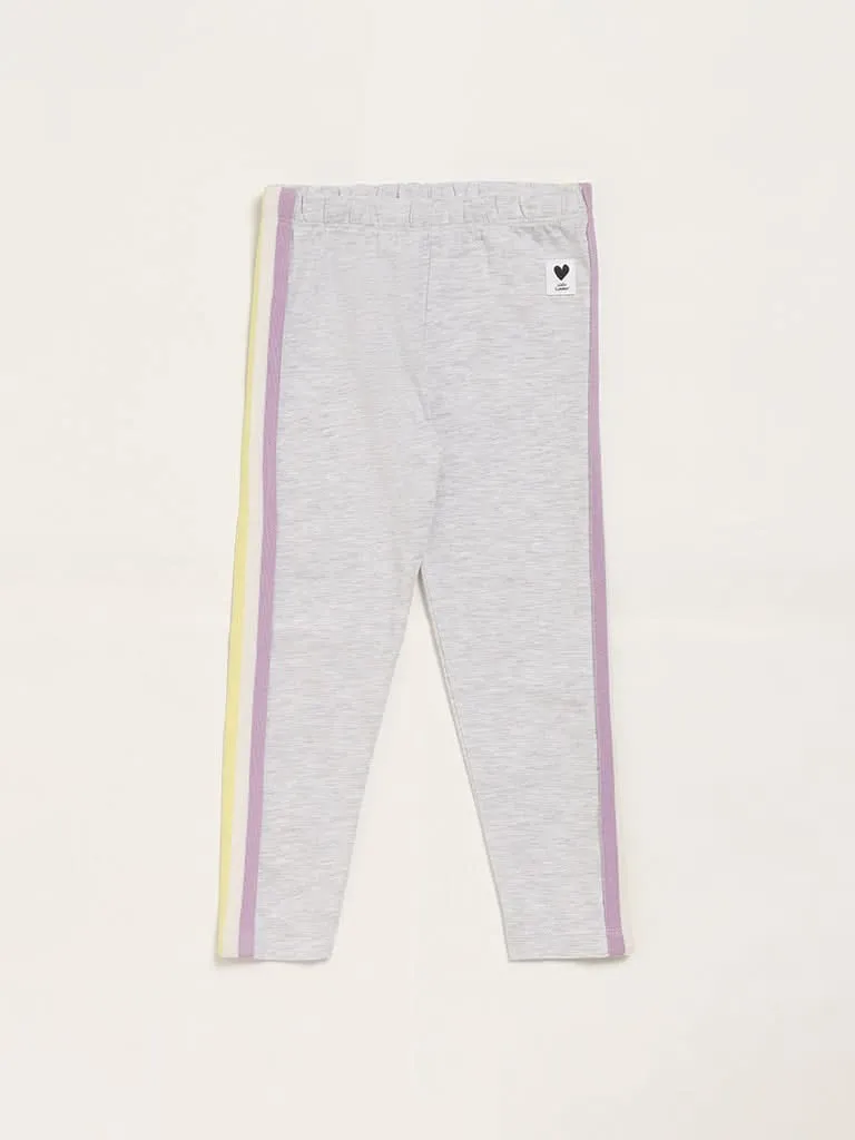 HOP Kids Grey Striped Leggings