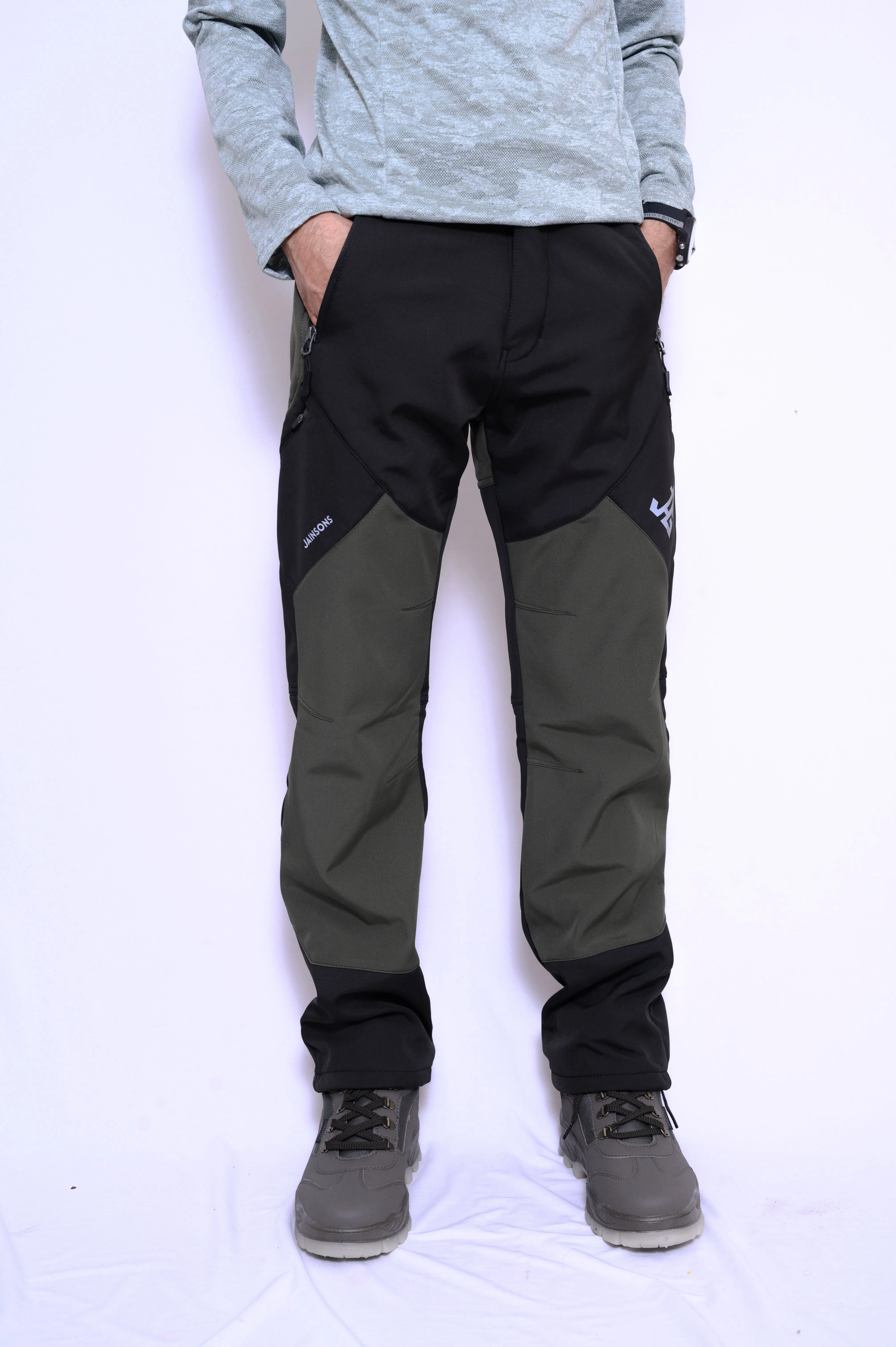 JAG Mt. Kailash Series Trekking & Hiking Pants | Snow Proof | Fleece Inside | Unisex Design | Bonded Fleeced Fabric | Snow Trekking Pants