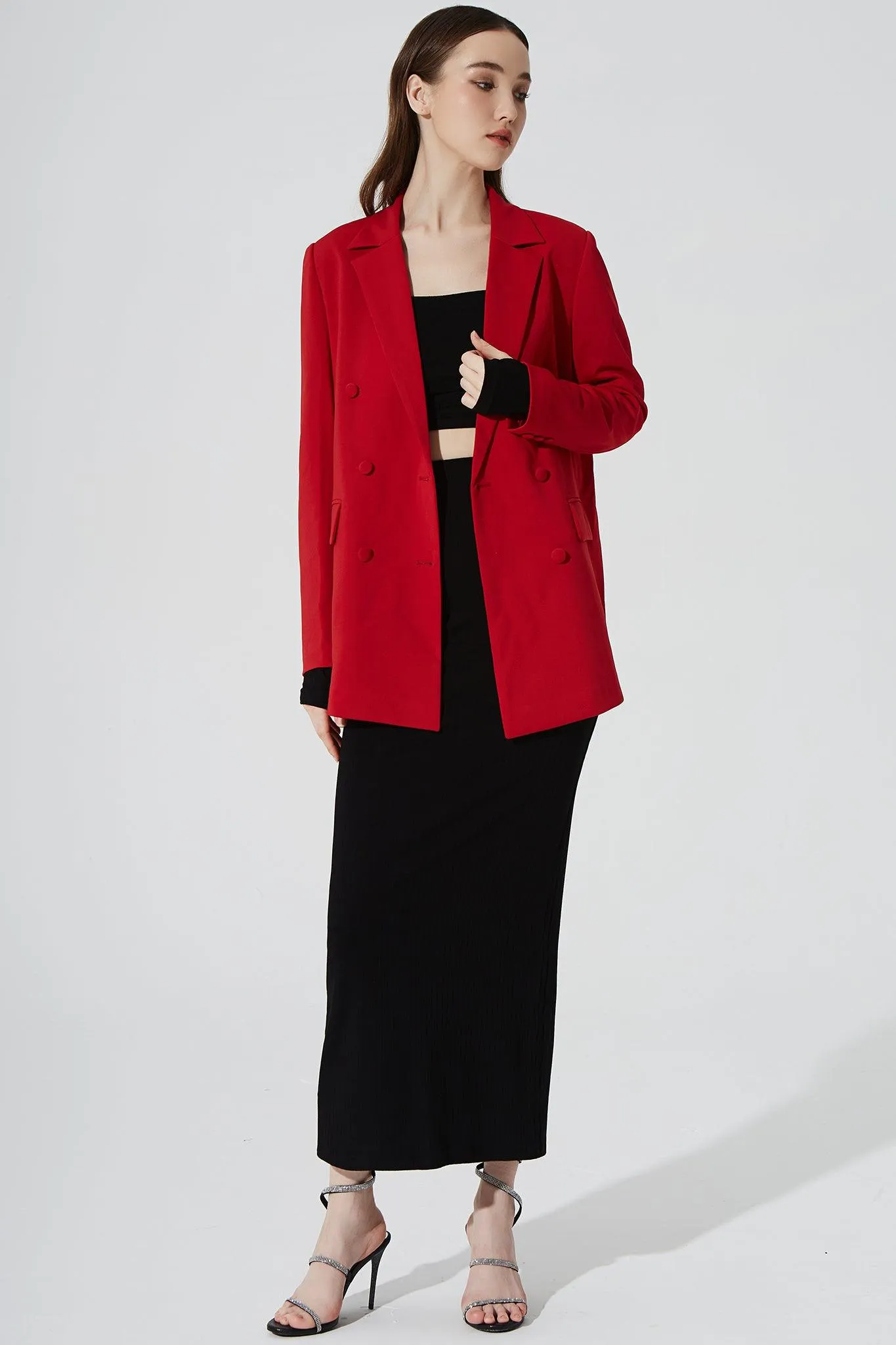 Jeslyn Blazer - Crimson