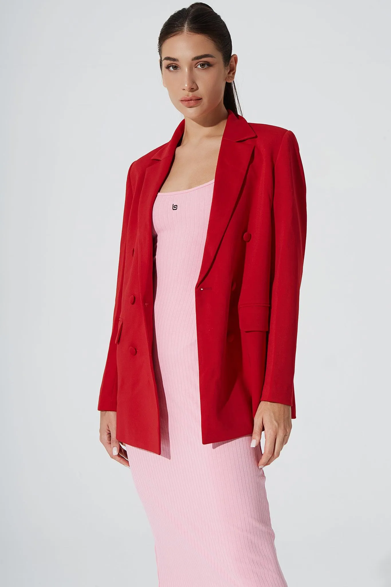 Jeslyn Blazer - Crimson