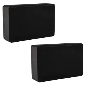 Kuber Industries High-Density Yoga Block|Lightweight & Portable Yoga Brick|Improve Strength & Flexibility-Pack of 2 (Black)