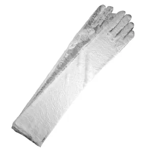 Long Lace Gloves - White