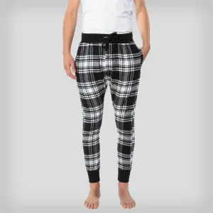 Members Only Men's Flannel Jogger Lounge Pants - Black/White