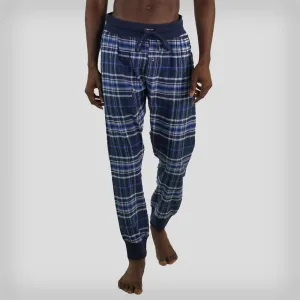 Members Only Men's Flannel Jogger Lounge Pants - GREY/BLUE