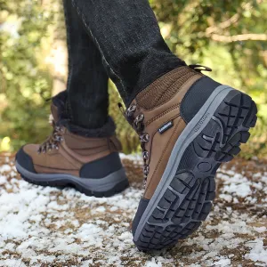 Mens Winter Snow Boots - Durable, Water-resistant & Insulated - Anti-slip Hiking Shoes for Outdoor Adventures, Warm & Comfortable - Perfect for Work, Camping, & Backpacking in All Weather