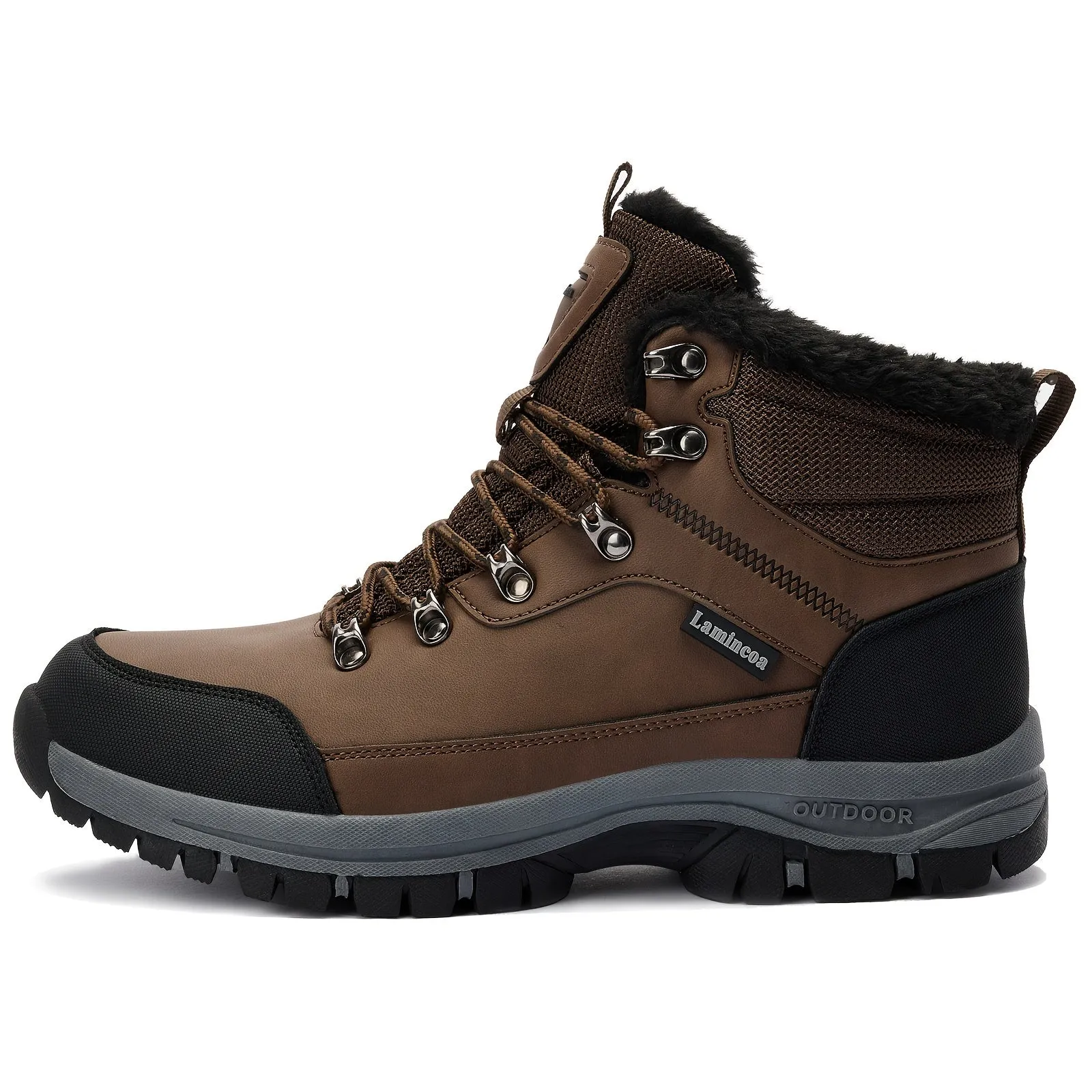 Mens Winter Snow Boots - Durable, Water-resistant & Insulated - Anti-slip Hiking Shoes for Outdoor Adventures, Warm & Comfortable - Perfect for Work, Camping, & Backpacking in All Weather