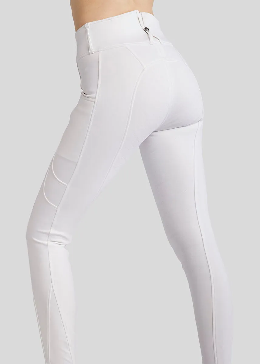 MoAmelia Softshell Breeches - White, Fullgrip