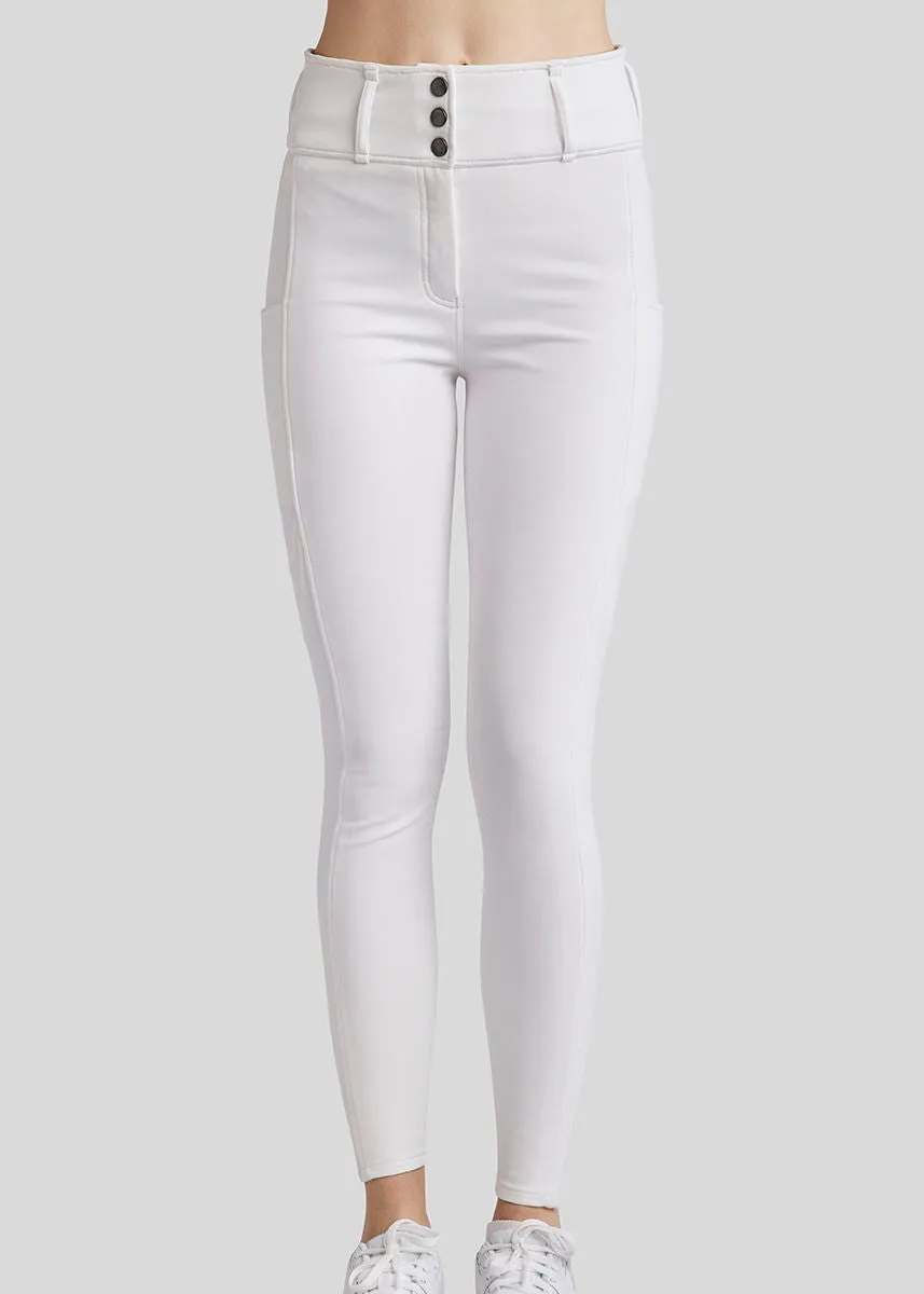 MoAmelia Softshell Breeches - White, Fullgrip