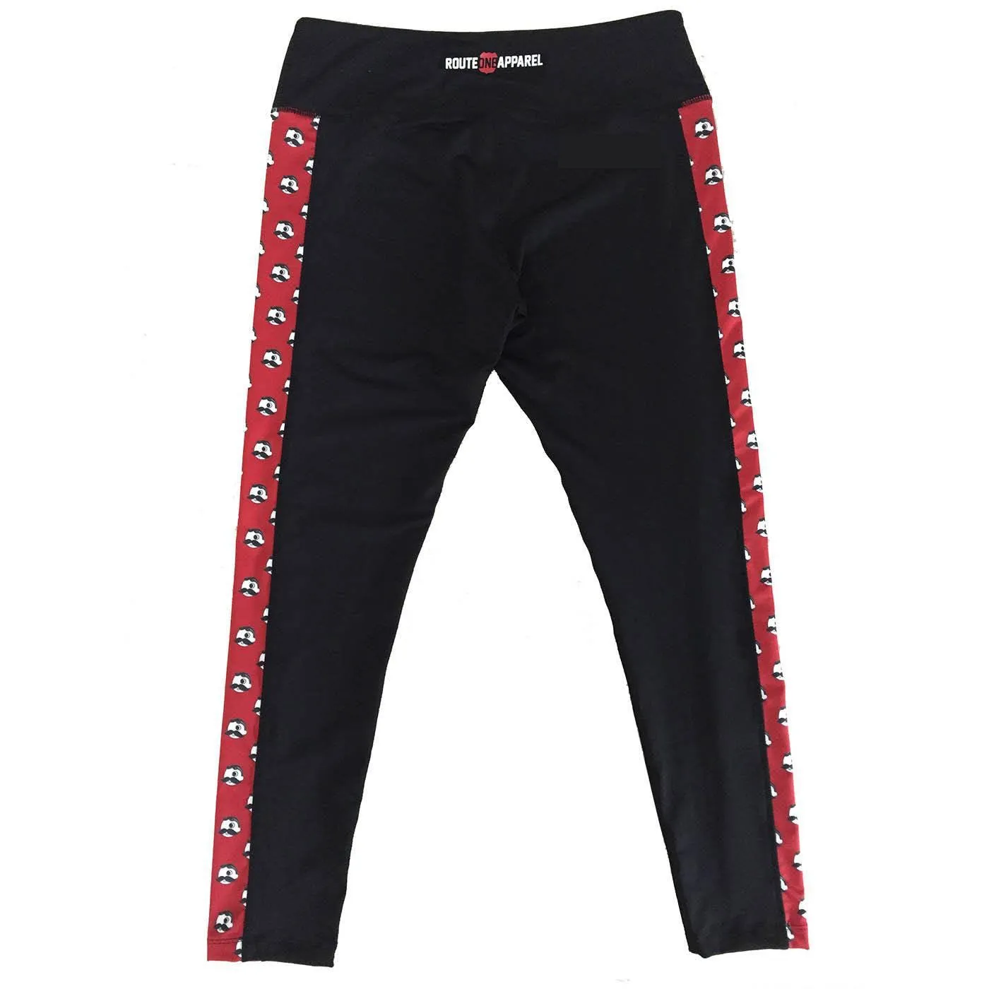 Natty Boh Logo Red Sides (Black) / Yoga Leggings