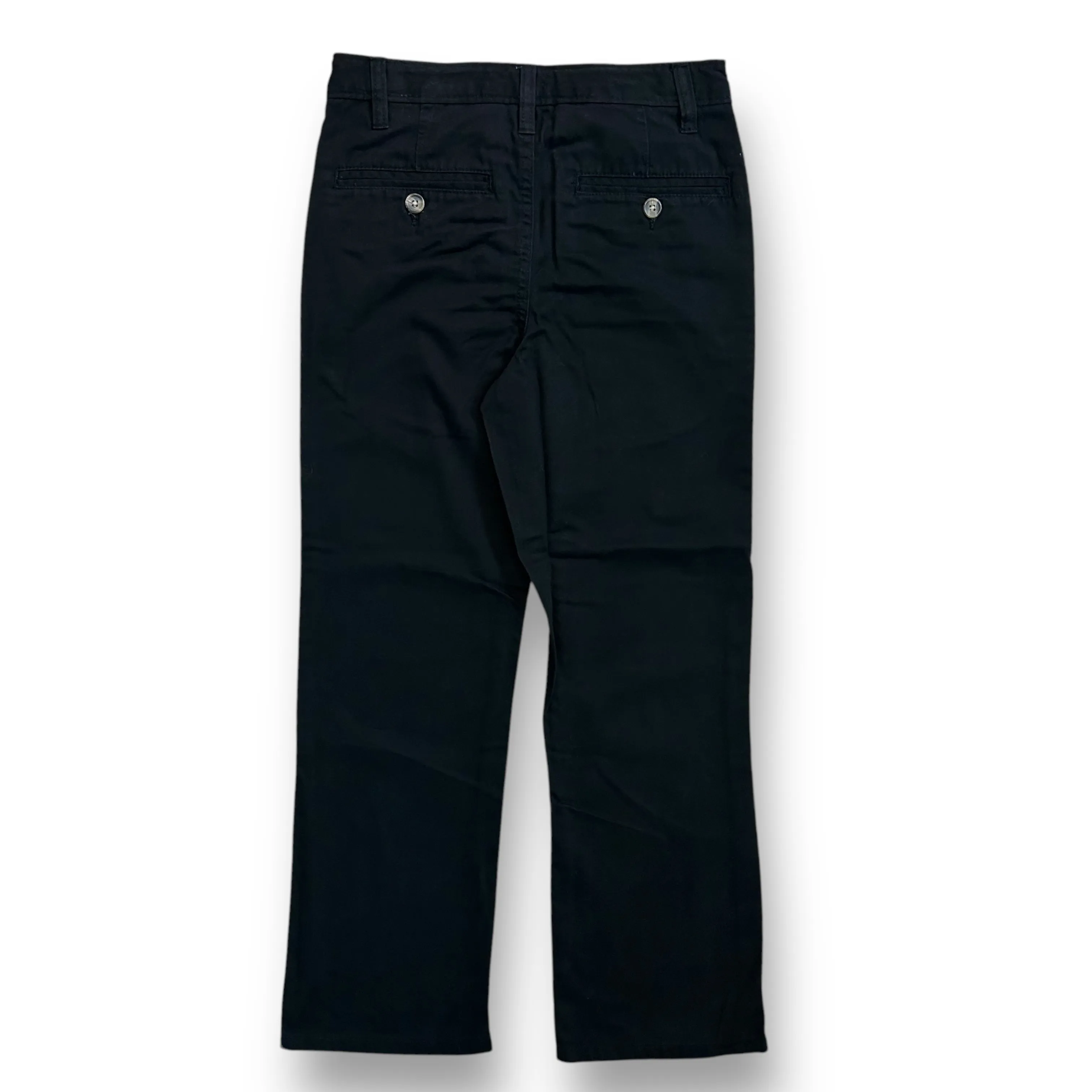 NEW! Boys Basic Editions Size 10 Black Adjustable Waist Khaki Pants