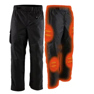 NexGen Heat MPM5720DUAL Men Black Winter Thermal Heated Pants for Ski and Riding w/Harness Wire and Battery Pack