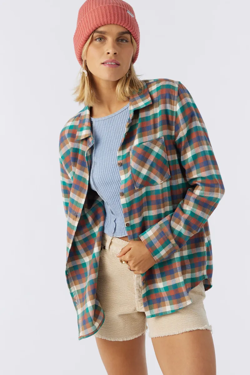 O'Neill Logan Flannel Top - Multi Colored