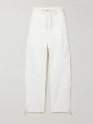 Organic cotton straight-leg cargo trousers