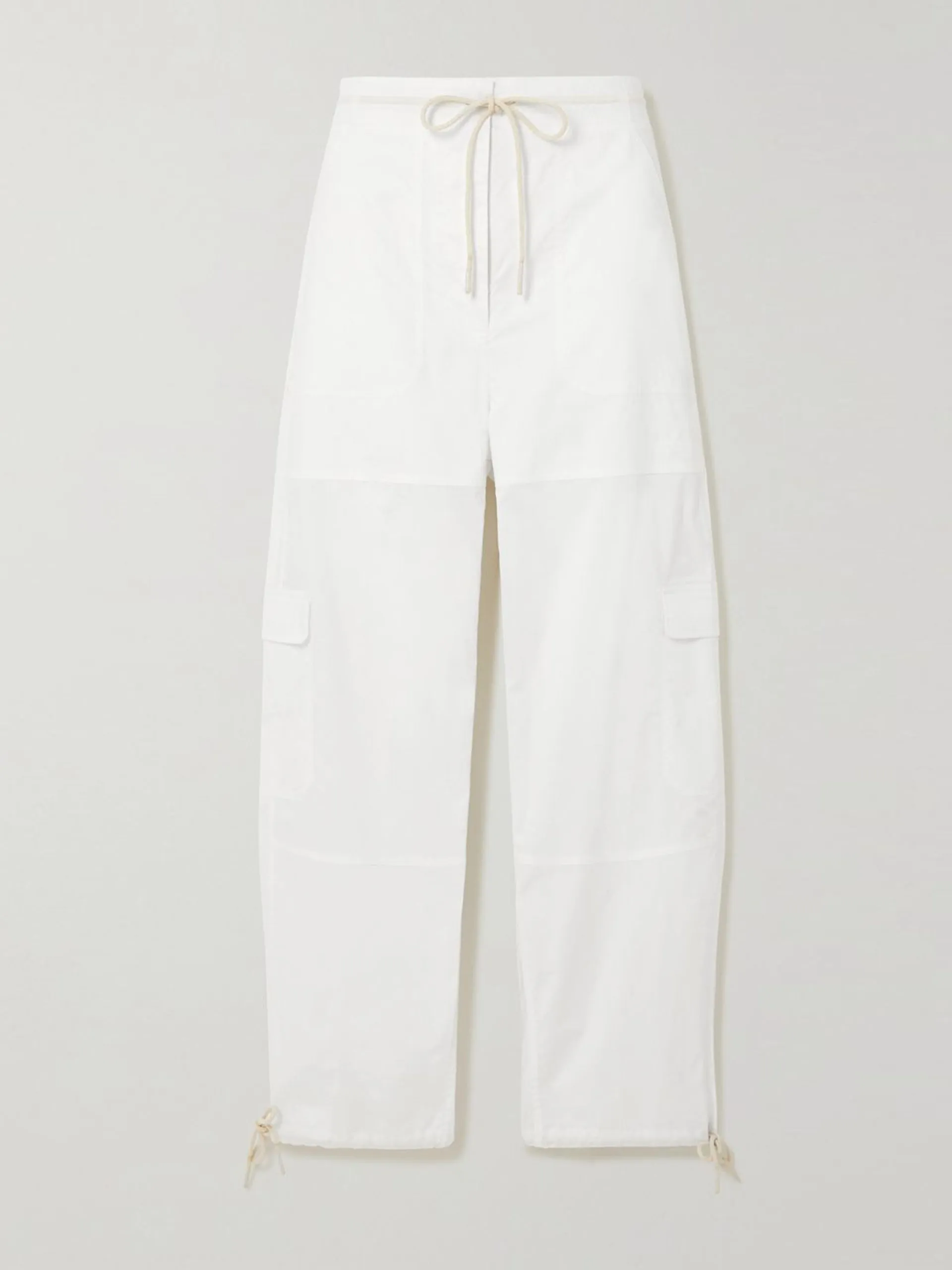 Organic cotton straight-leg cargo trousers