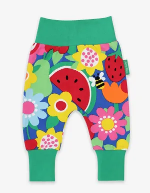 Organic Fruit Flower Print Yoga Pants